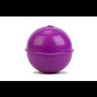 Purple plastic ball with seam