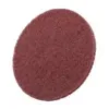Circular red abrasive scouring pad for cleaning