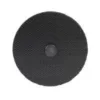 Black circular textured pad with central button