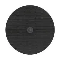 Round black sound diffuser panel for acoustics