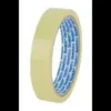 Roll of clear adhesive tape, blue text inside