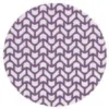 Circular purple and white geometric pattern