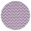 Purple chevron patterned round rug