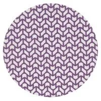 Round purple and white herringbone pattern design