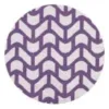 Circular purple and white geometric pattern