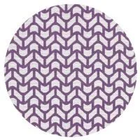 Purple circular pattern with white geometric design