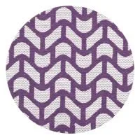 Purple geometric pattern on white background.