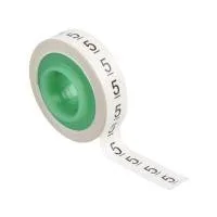 Printed adhesive tape roll with black letters