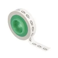 Label tape roll with green center