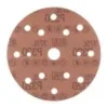 Round sandpaper disc with perforations