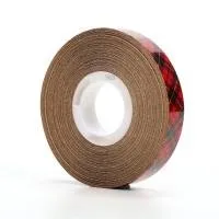 Roll of plaid-patterned adhesive tape on white.