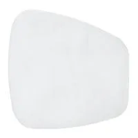 White abstract geometric shape on white background