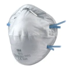 FFP2 protective mask with blue straps