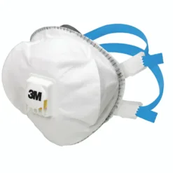 3M respirator mask with blue straps