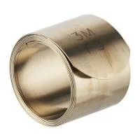 Brass pipe fitting with threaded ends.