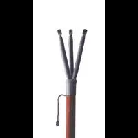 Three-pronged graphite welding electrode with handle