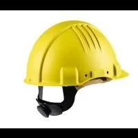 Yellow construction hard hat for safety.