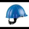 Blue safety helmet for construction work