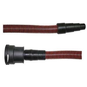 Vacuum cleaner hose with black and red stripes