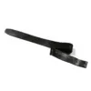 Black leather guitar strap with adjustable holes