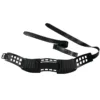 Black adjustable tactical belt with square cutouts
