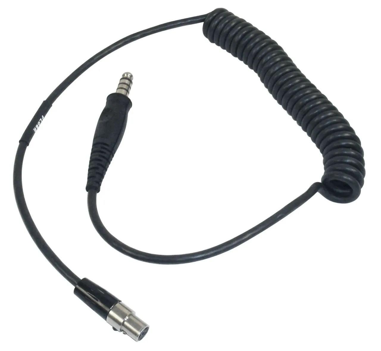 Coiled audio cable with connectors