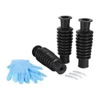 Shock absorber boots with gloves and screws