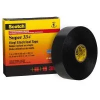 Scotch Super 33+ vinyl electrical tape roll and box.