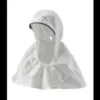 White protective hood for safety gear