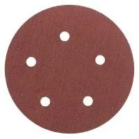 Round sandpaper disc with five holes