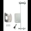 Metal gate hardware mounting kit components