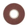 Brown abrasive grinding wheel with white center hole