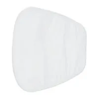 White ghost-shaped reflective surface patch.