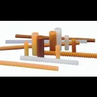 Various colored and shaped plastic rods display