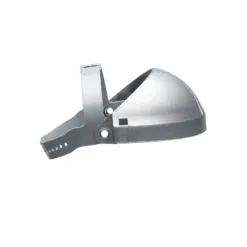 Grey plastic protective helmet side view