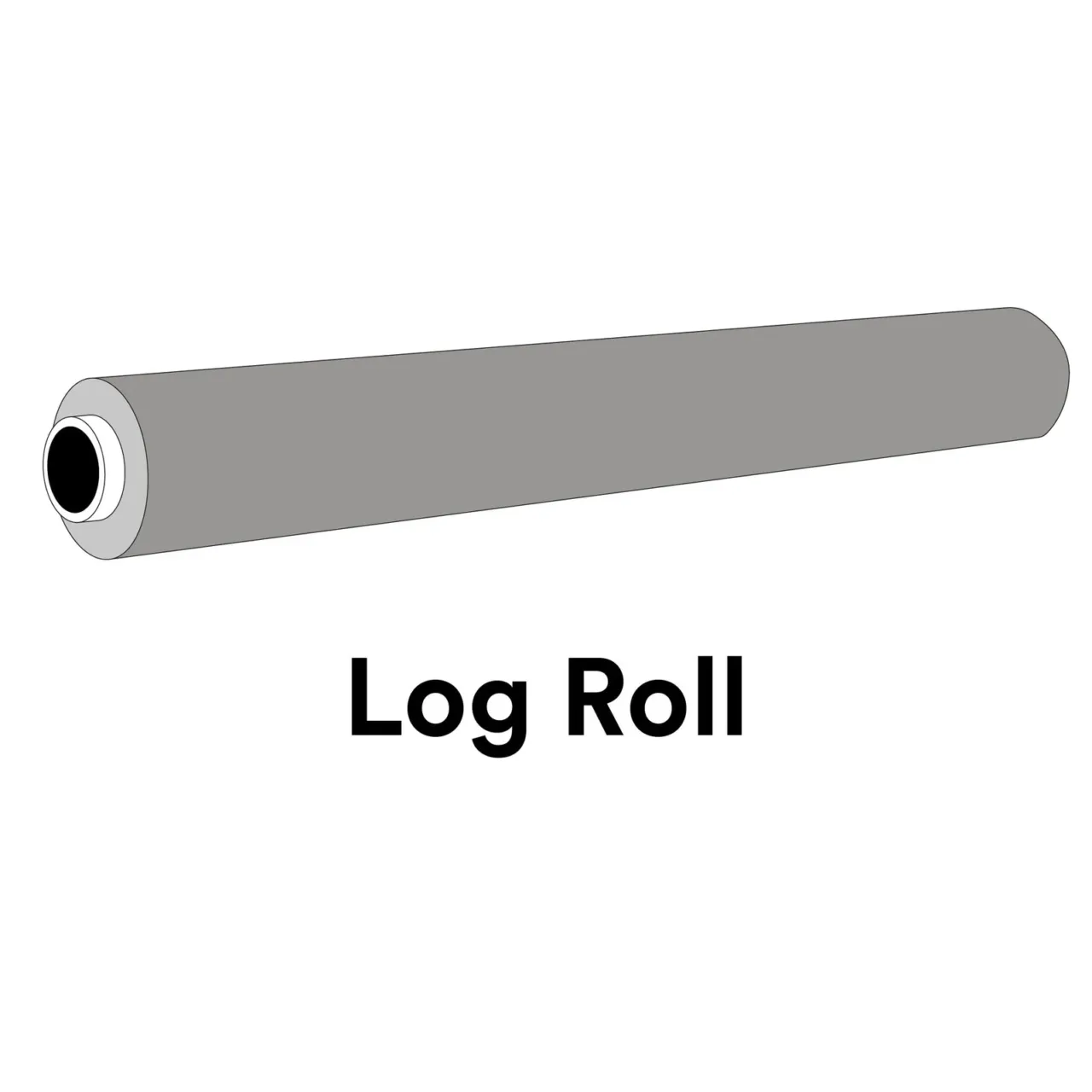 Illustration of a gray log roll