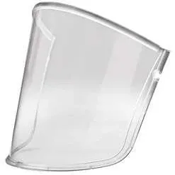 Transparent plastic face shield for protection