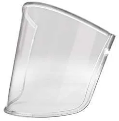 Transparent plastic face shield for protection