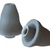 Gray silicone gasket components displayed on white background.