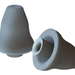 Gray silicone gasket components displayed on white background.