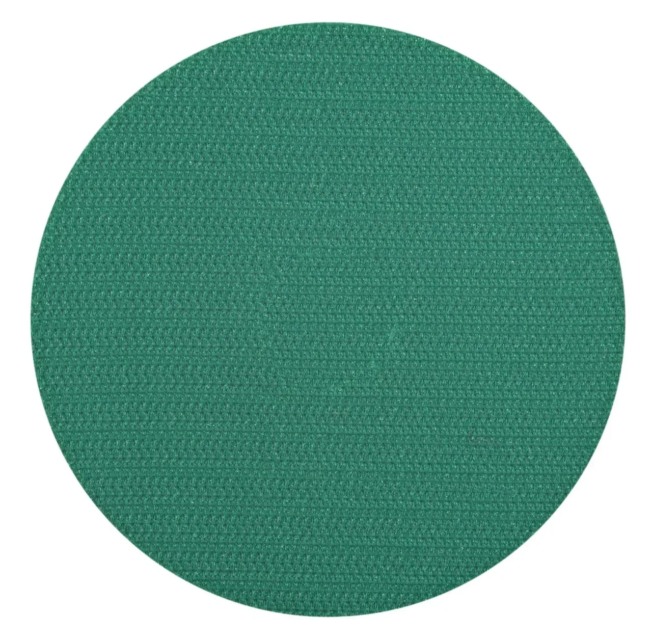 Green textured circular surface on white background.