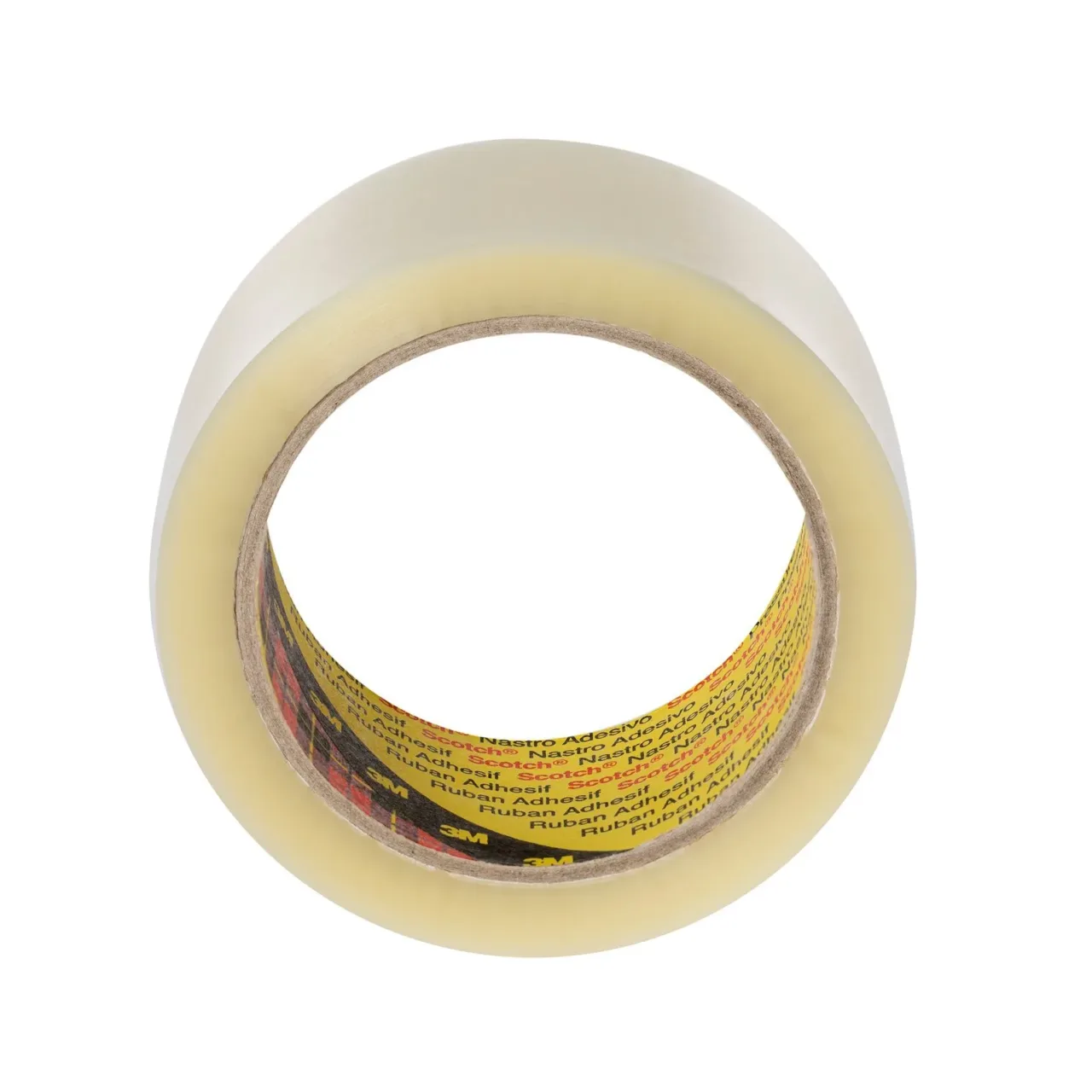 Clear adhesive tape roll with 3M logo