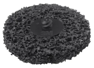 Abrasive disc for surface preparation and cleaning.