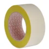 Roll of adhesive masking tape, yellow edge