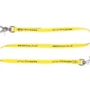 Yellow Python climbing rope with carabiners