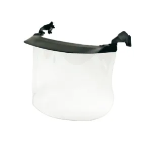 Clear face shield with adjustable headband.
