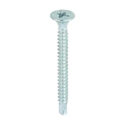 Drywall Self-Drilling Bugle Head Silver Screws - 3.5 x 38