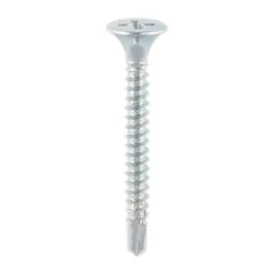 Drywall Self-Drilling Bugle Head Silver Screws - 3.5 x 42