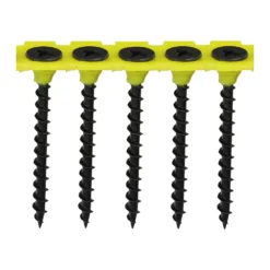 Collated Drywall Coarse Thread Bugle Head Black Screws - 3.5 x 45