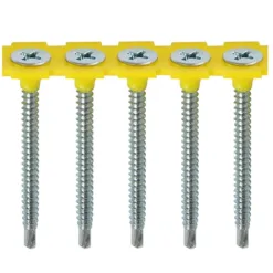 Collated Drywall Self-Drilling Bugle Head Silver Screws - 3.5 x 50